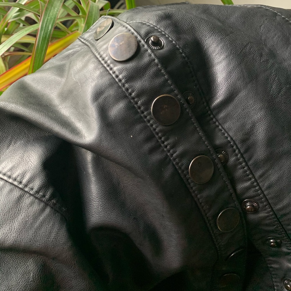 Vegan leather free people bottom down skirt
